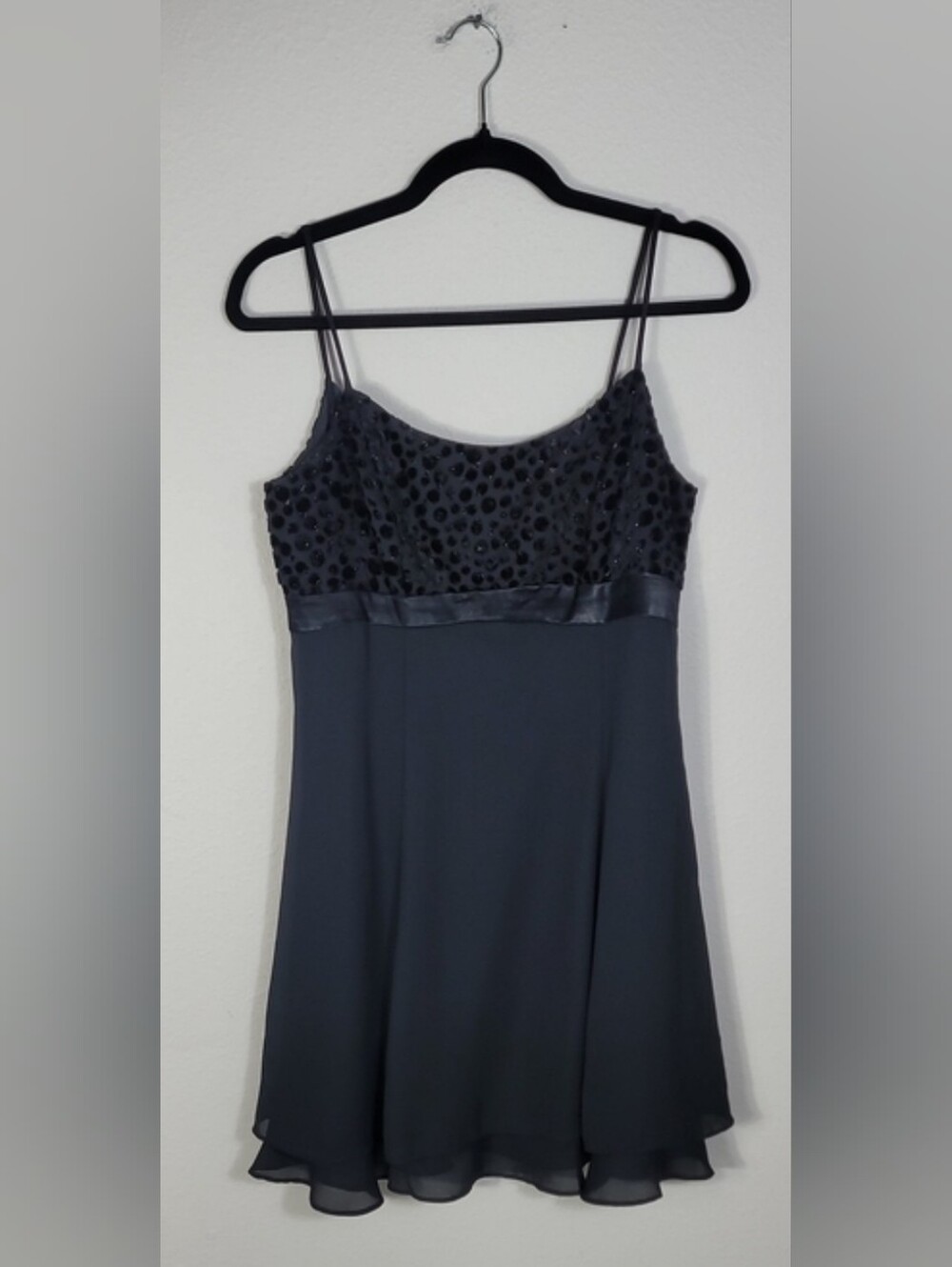 Y2K Jump Apparel Black Spaghetti Strap Mini Dress Size Small